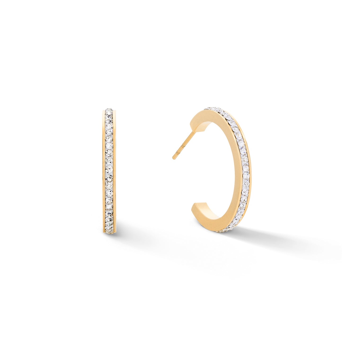 0139/21/1816 Small YGP Wht Cryst Hoops