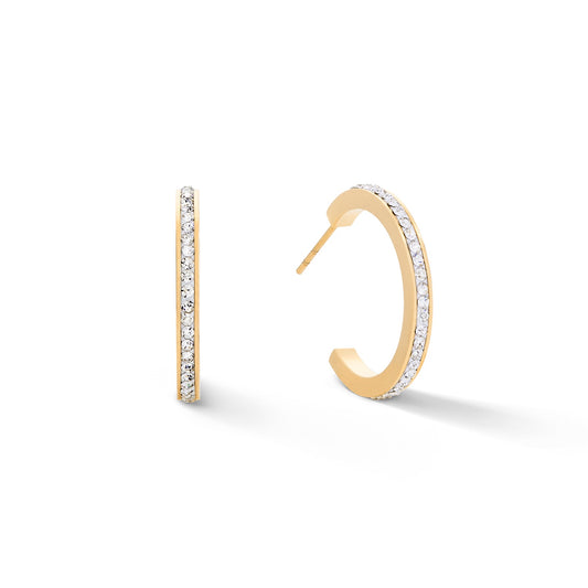0139/21/1816 Small YGP Wht Cryst Hoops