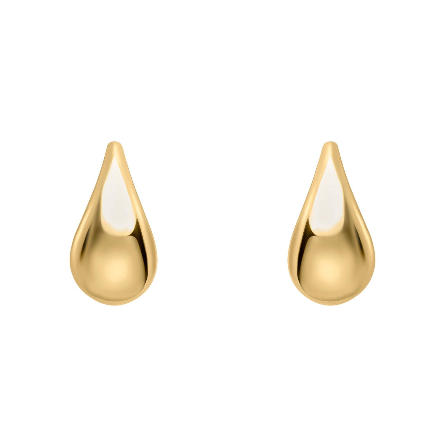 Yellow Gold Teardrop Earrings