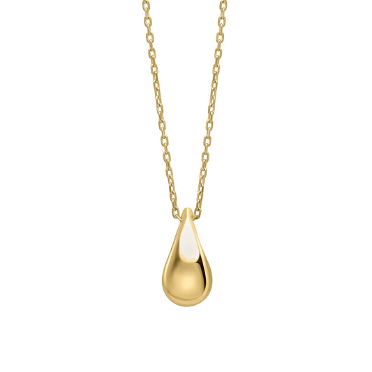 9ct Yellow Gold Teardrop Necklace