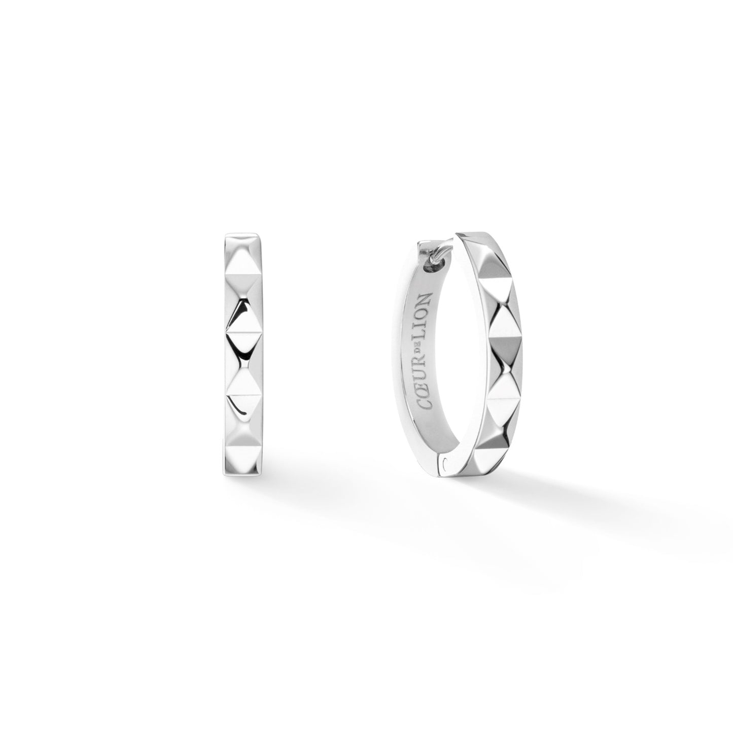 Silver Colour Hoop earrings Spikes