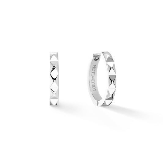 Silver Colour Hoop earrings Spikes
