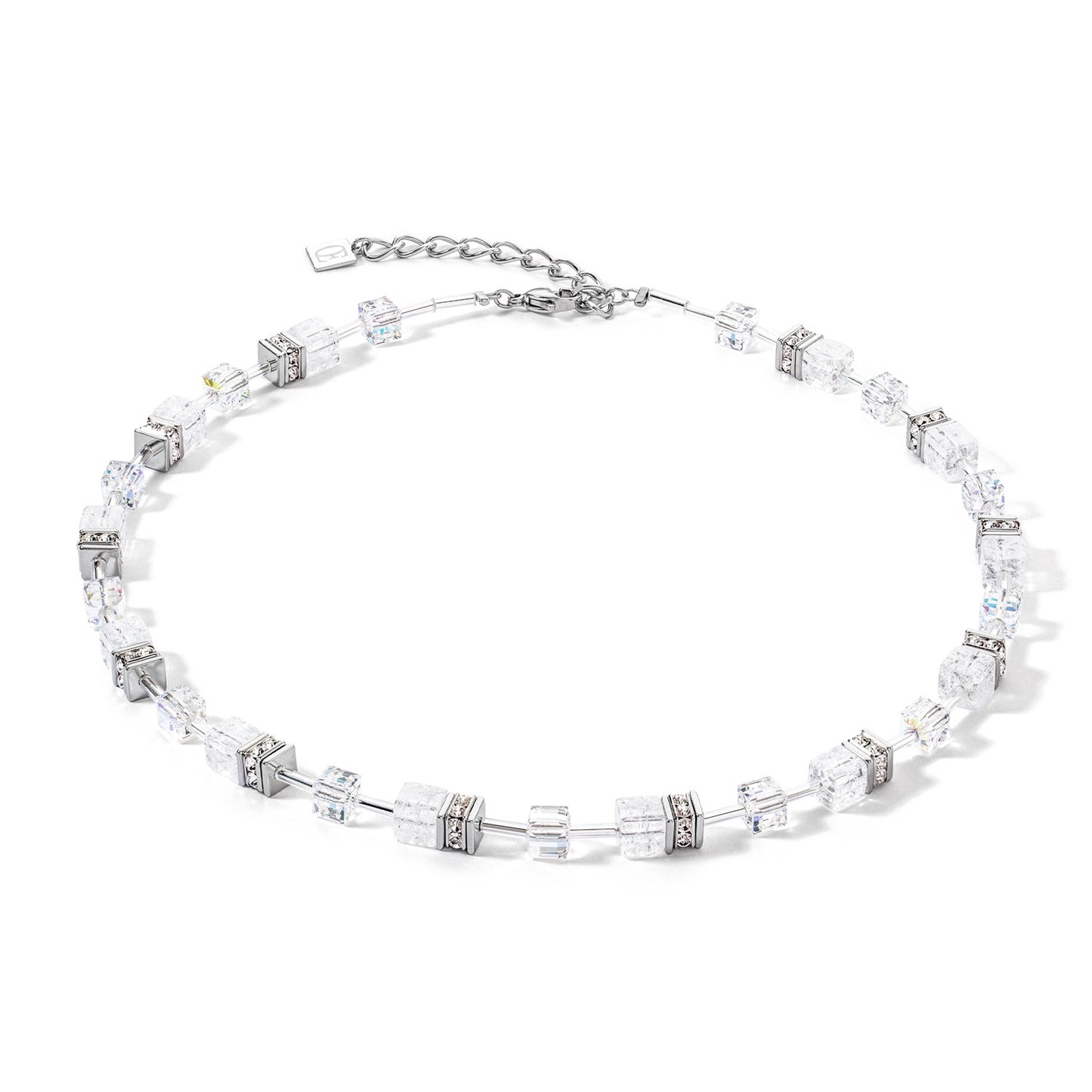 Geocube Iconic Nature necklace silver-white
