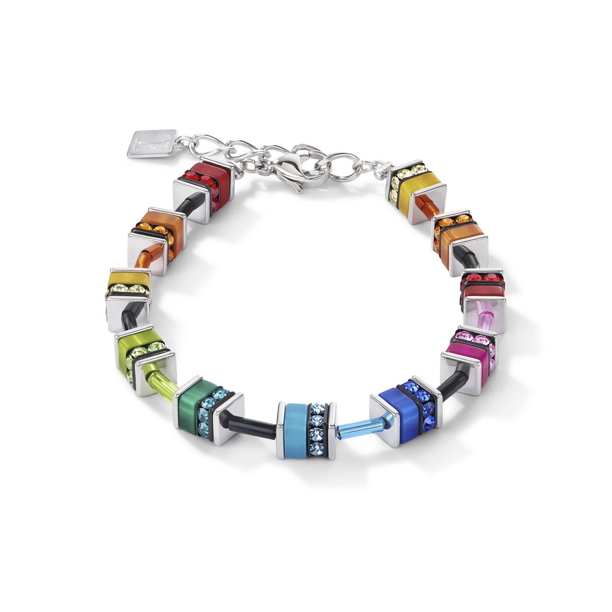 Geocube Bracelet classic polaris & rhinestone multicolour