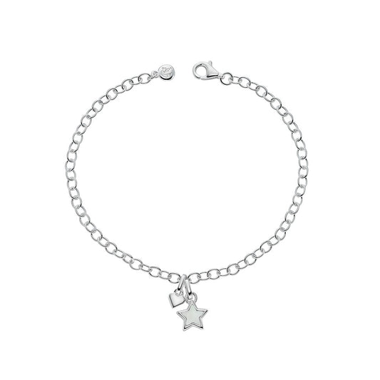 Lucy - Mother of Pearl Star and Heart Bracelet