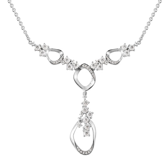 White Topaz Scatter Necklace