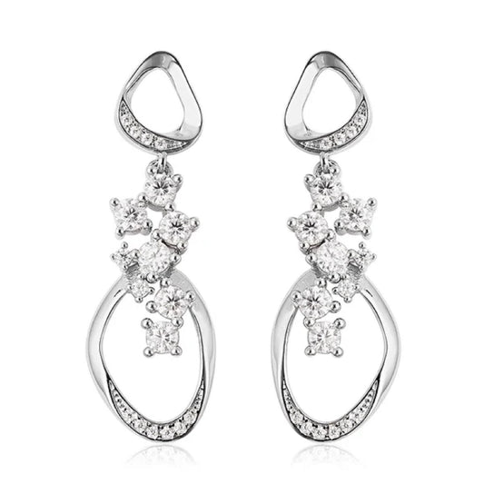 White Topaz Scatter Earrings
