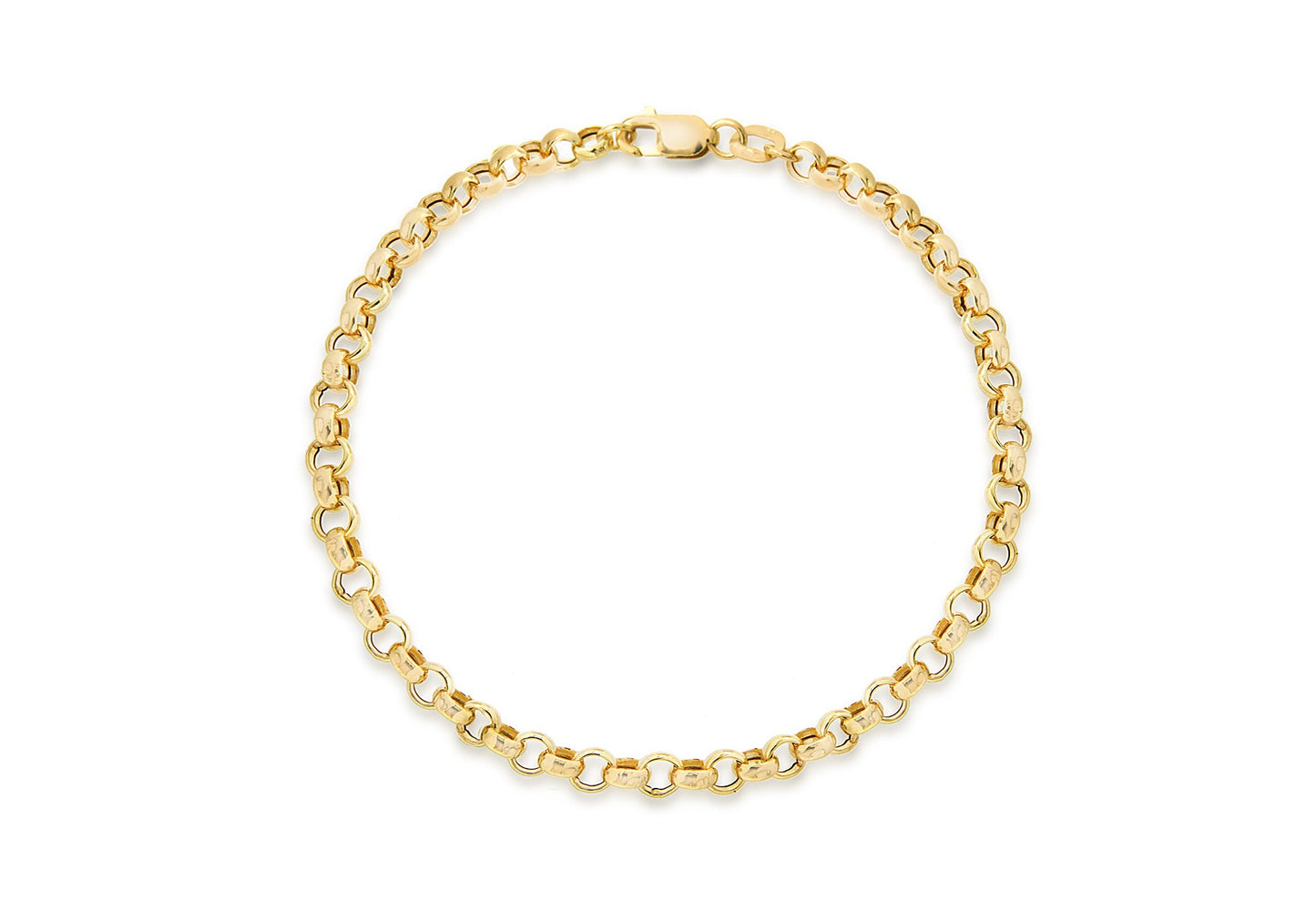 9ct Yellow Gold Belcher Chain Bracelet