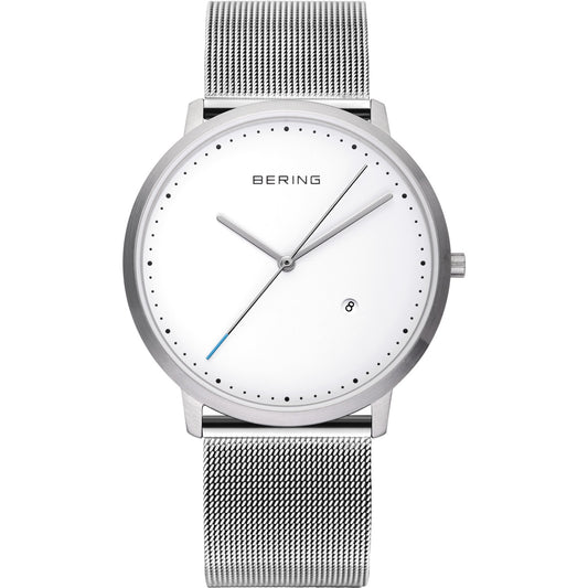White Dial Stainless Mesh Watch