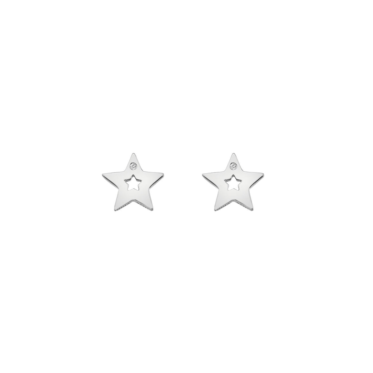 Diamond Amulet Star Earrings