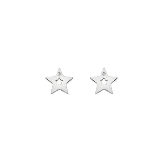 Diamond Amulet Star Earrings