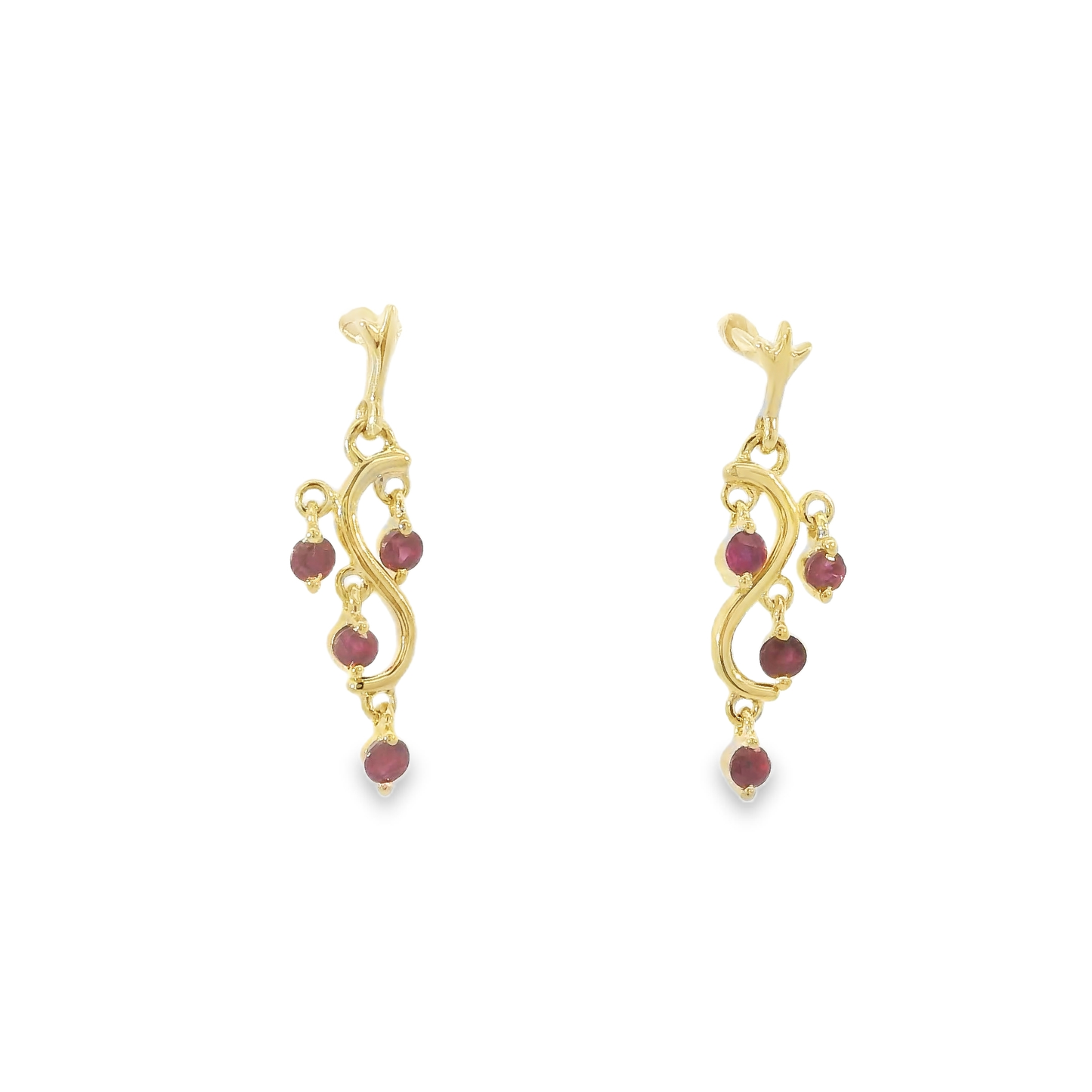 #Ruby Drop Earrings