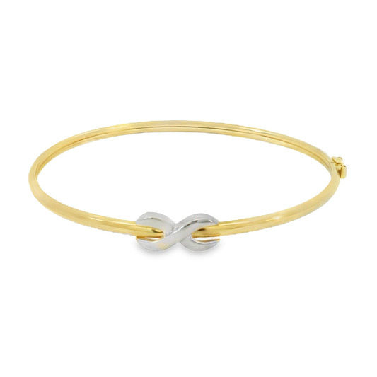 9ct w&y/g kiss bangle