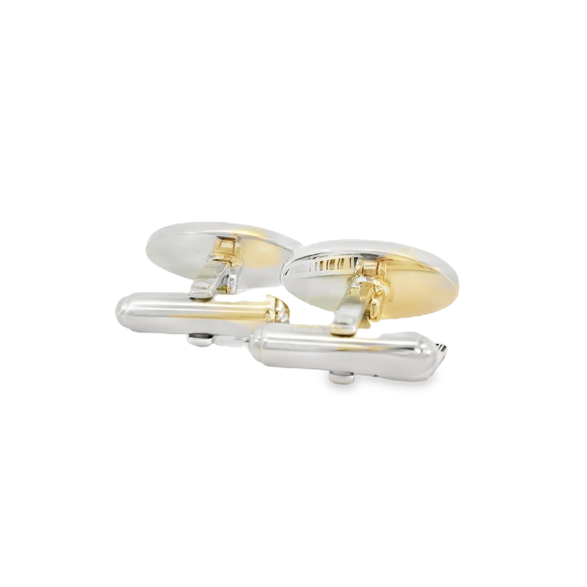 Silver oval Ruby Cufflinks