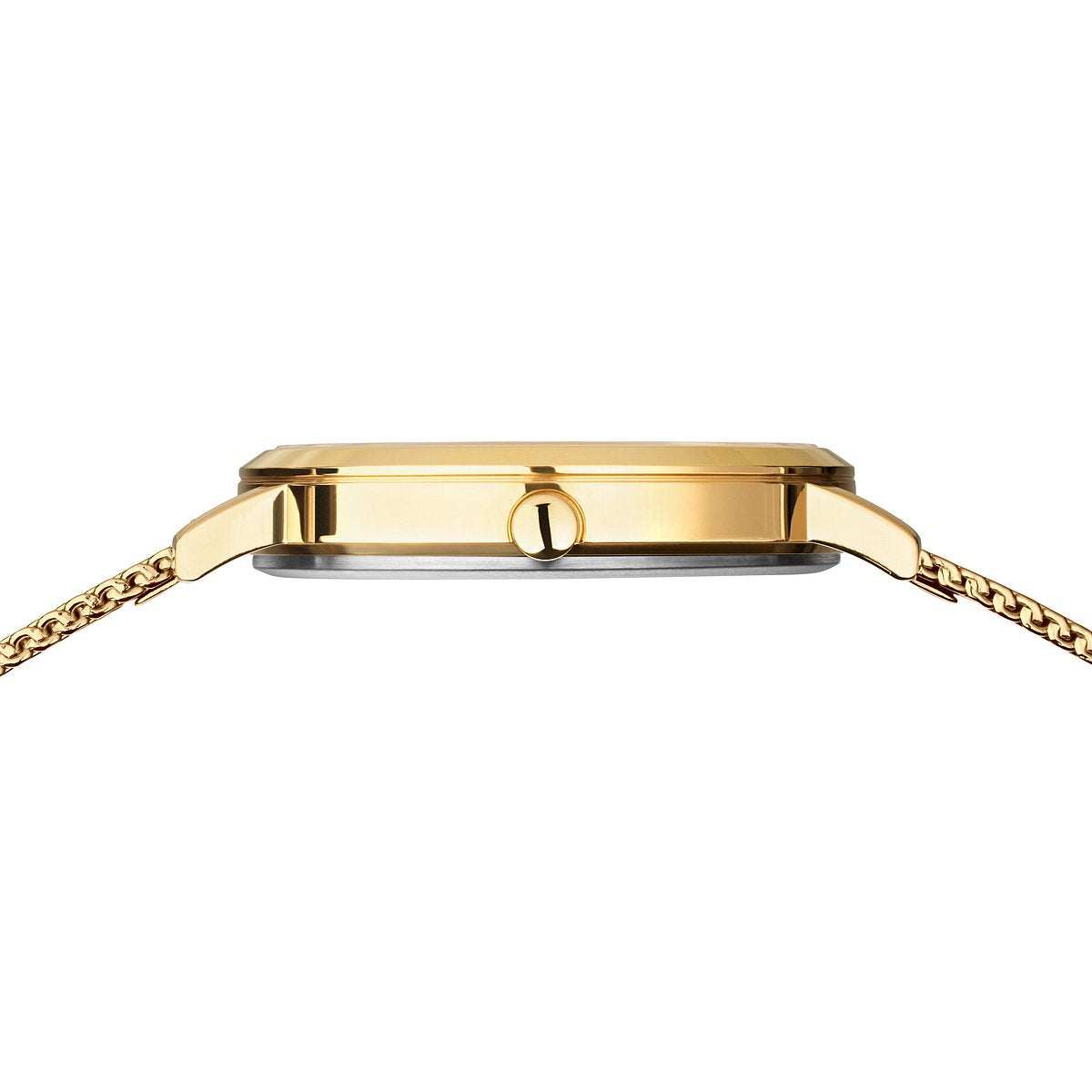 Gold Colour Titanium Mesh Strap Watch