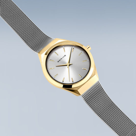 Two Colour Mesh Strap Watch