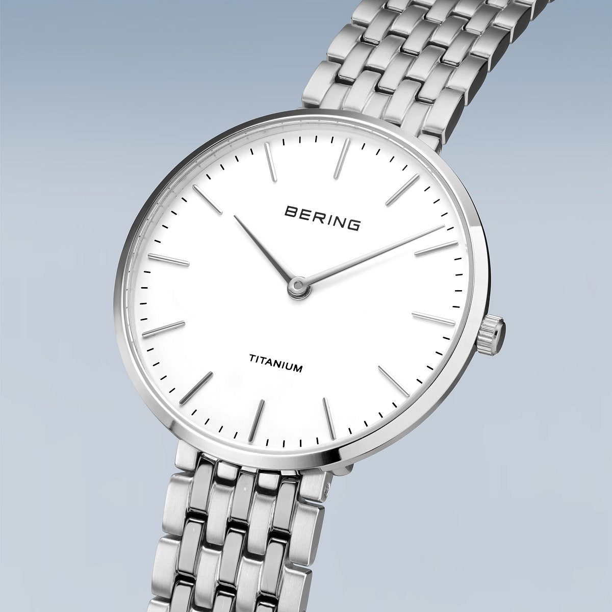 Titanium Watch with White Dial