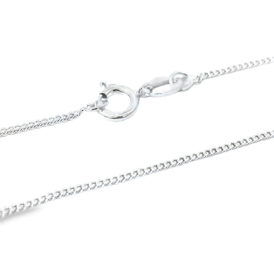 18" Silver 1.1mm Curb Chain