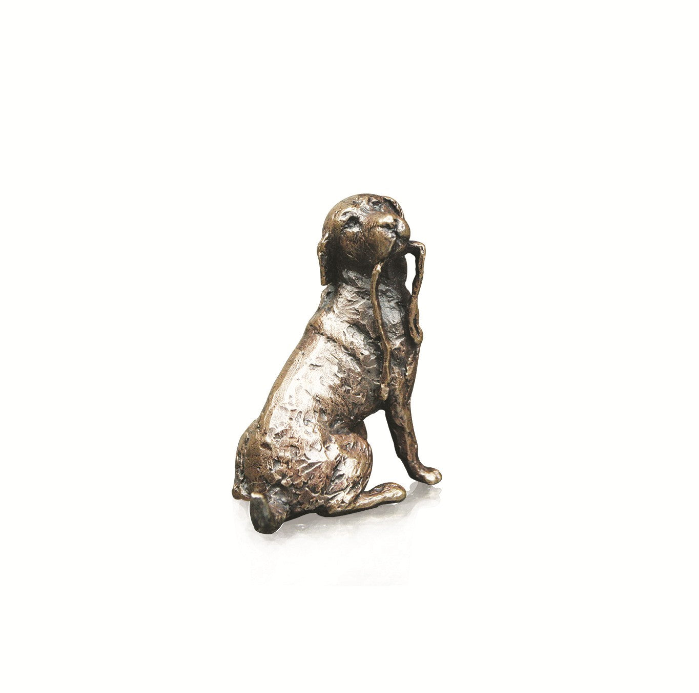 Bronze Labrador with Lead Figurine