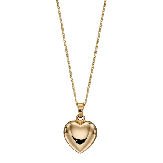 9ct Yellow Gold Heart Pendant
