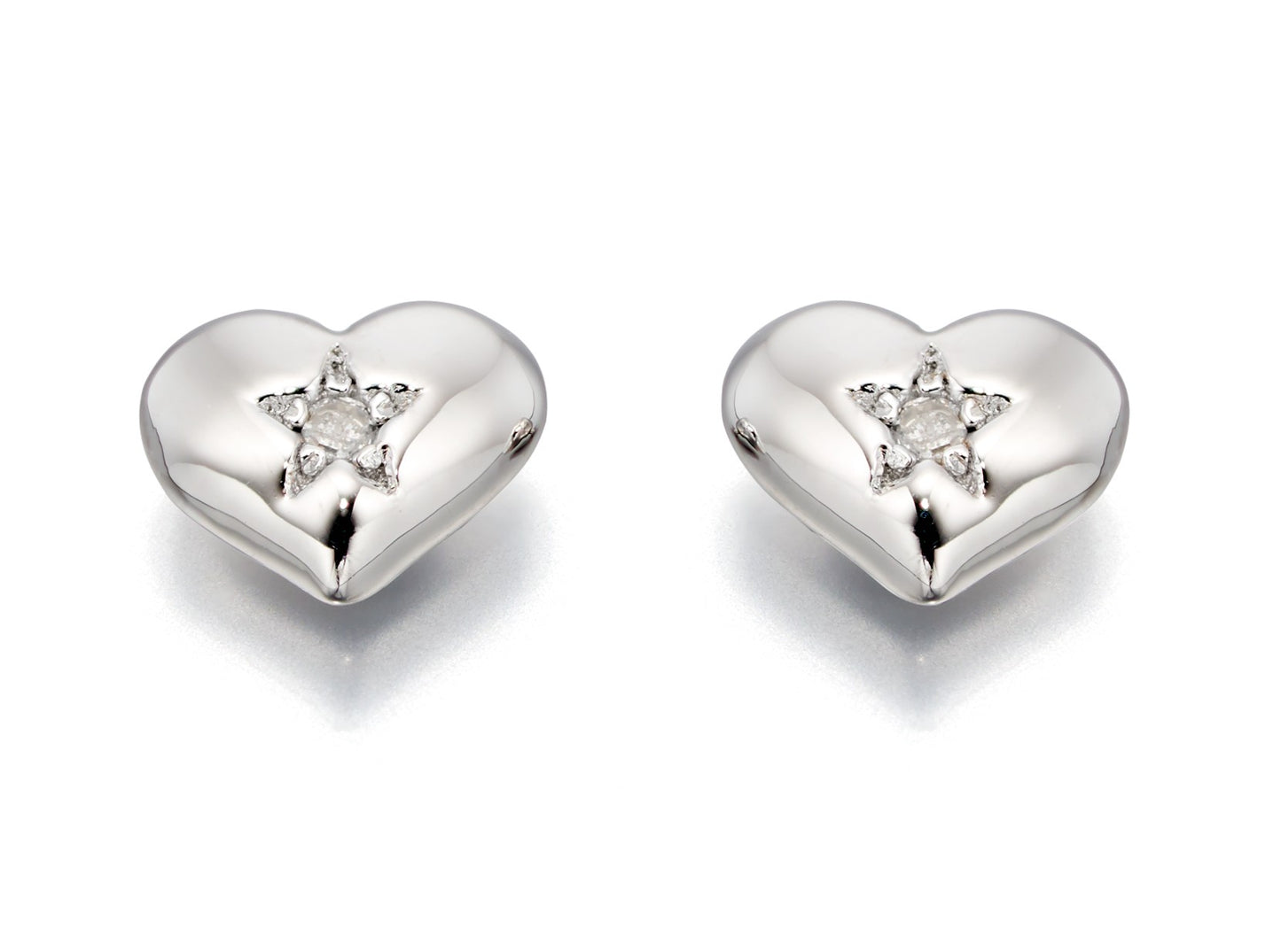 Suri - Diamond Set Heart Earrings