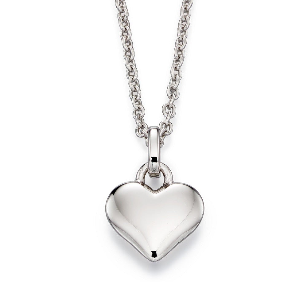 Mia - Silver Heart Pendant and Chain