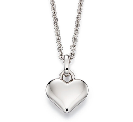 Mia - Silver Heart Pendant and Chain