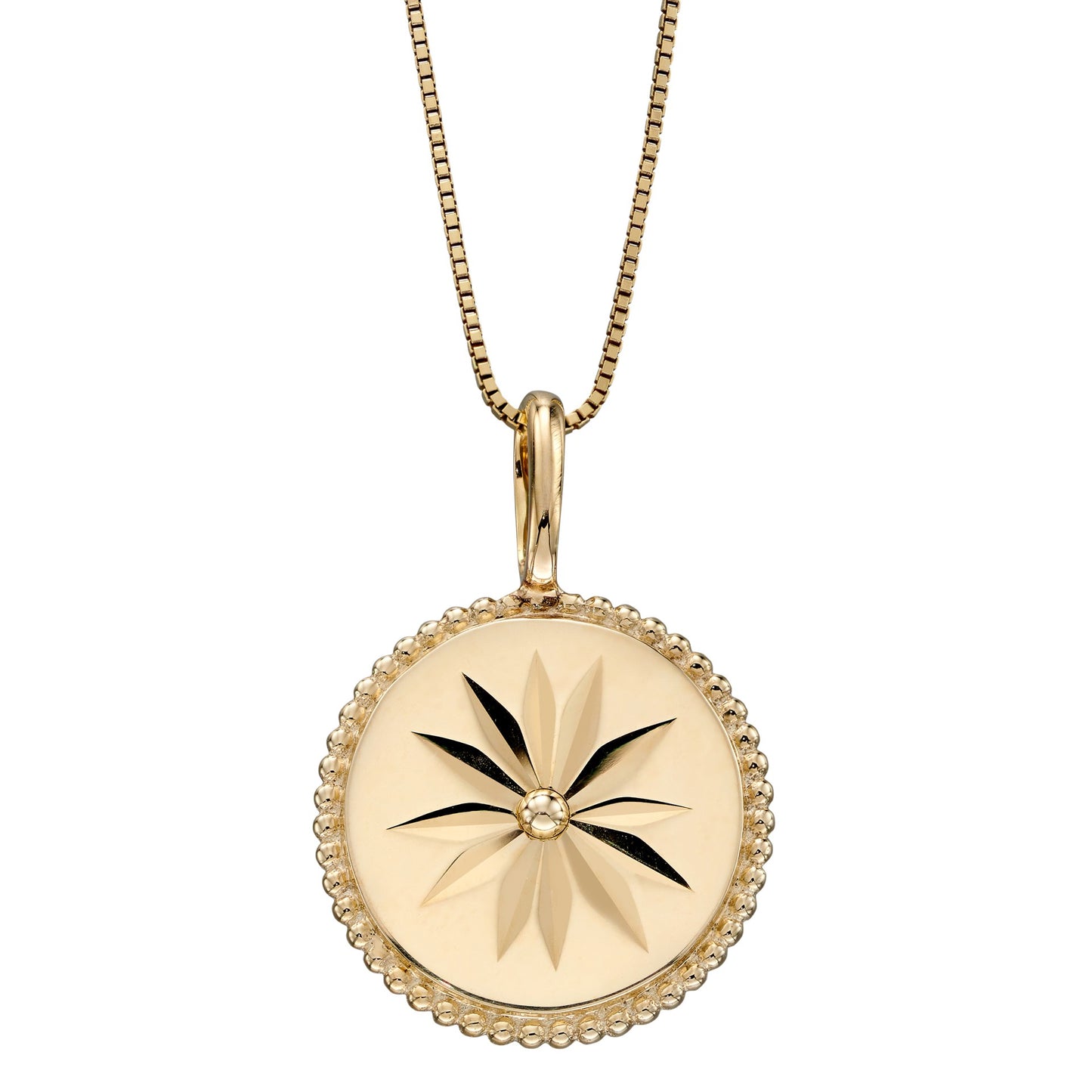 9ct Yellow Gold Wellness Disc Pendant