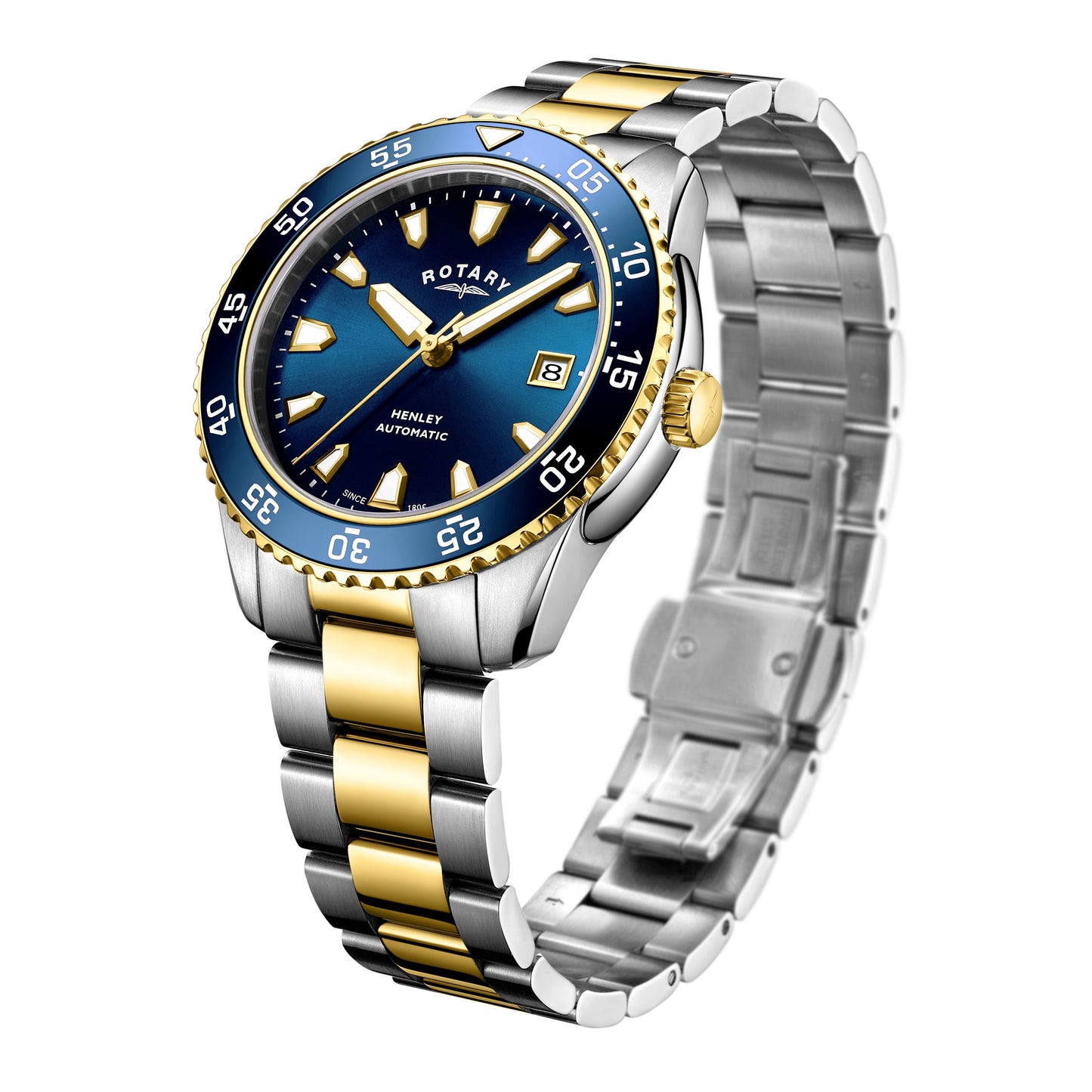 Two Tone Blue Dial Henley Automatic Watch