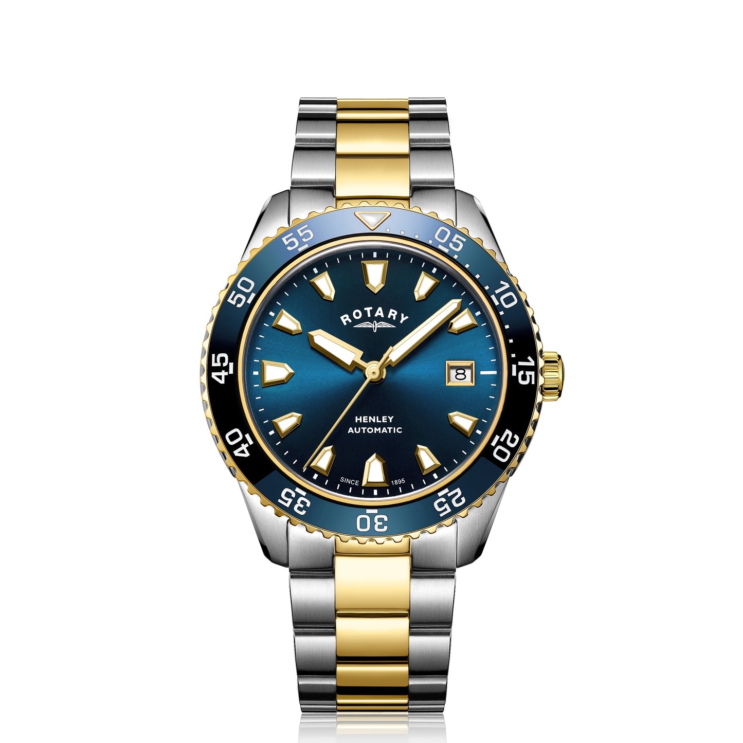 Two Tone Blue Dial Henley Automatic Watch