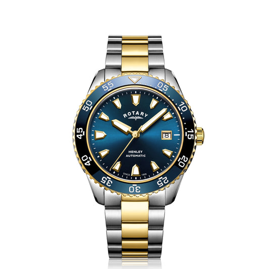 Two Tone Blue Dial Henley Automatic Watch