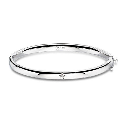 Xandra - Silver Diamond Bangle
