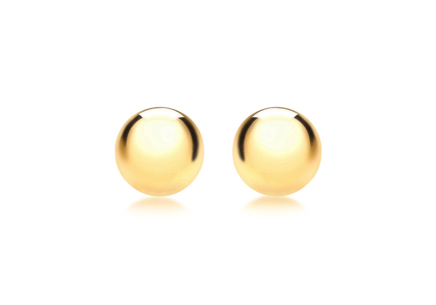 9ct Yellow Gold Button Stud Earrings