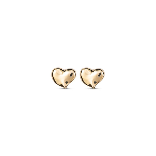 Stud earrings with heart shape