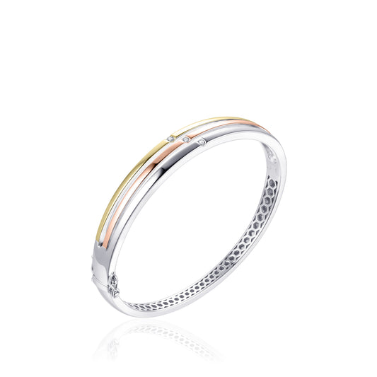 Tri-color Statement Bangle