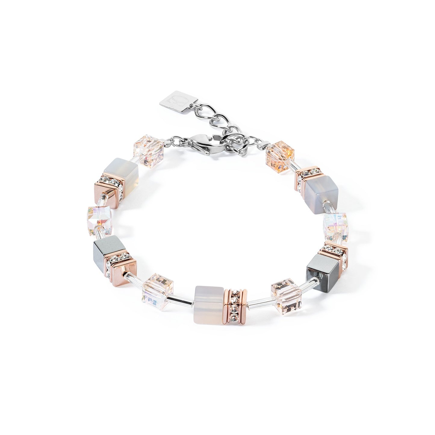 Geocube Iconic Precious bracelet rose gold-peach