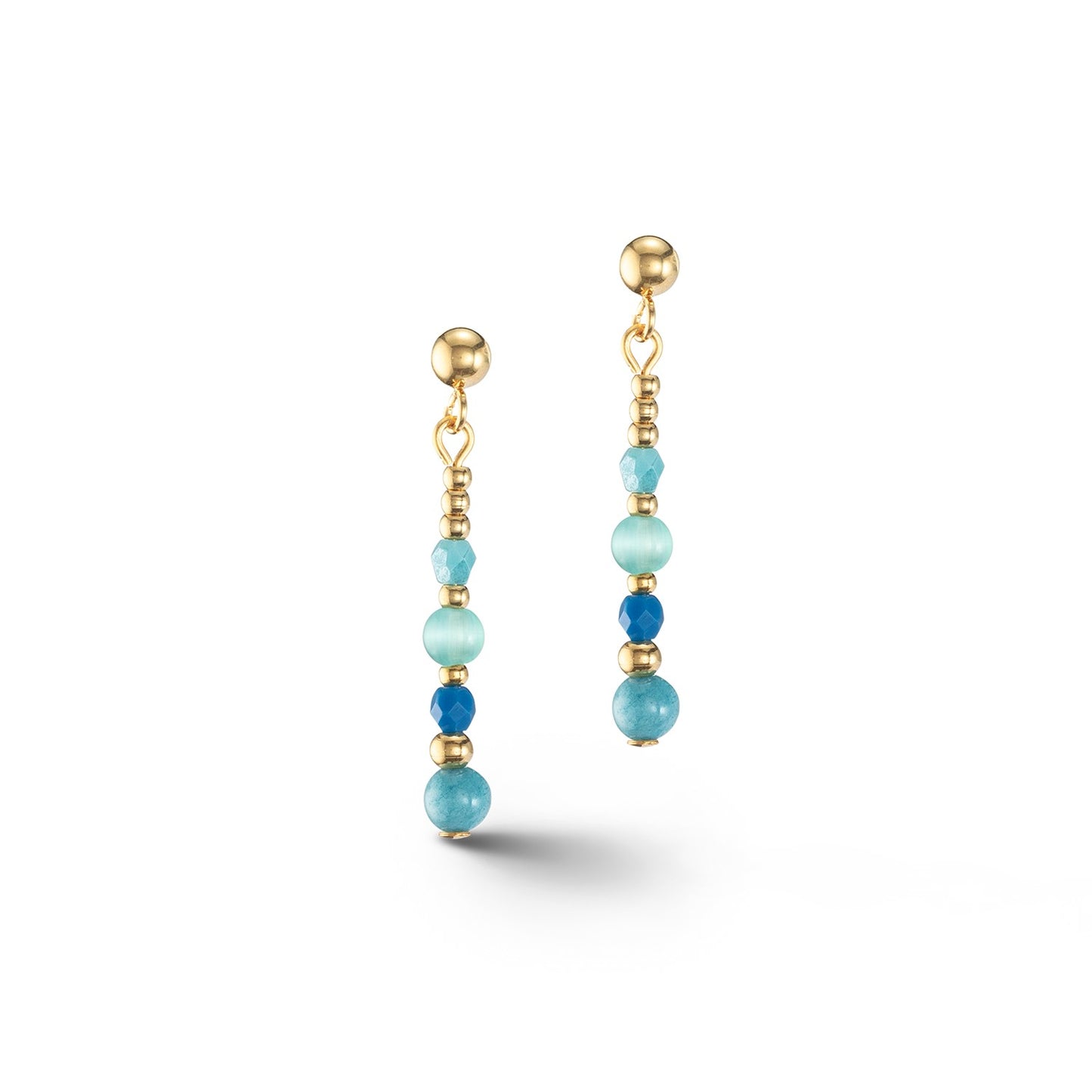 Blue and Turquise Beaded Earrings