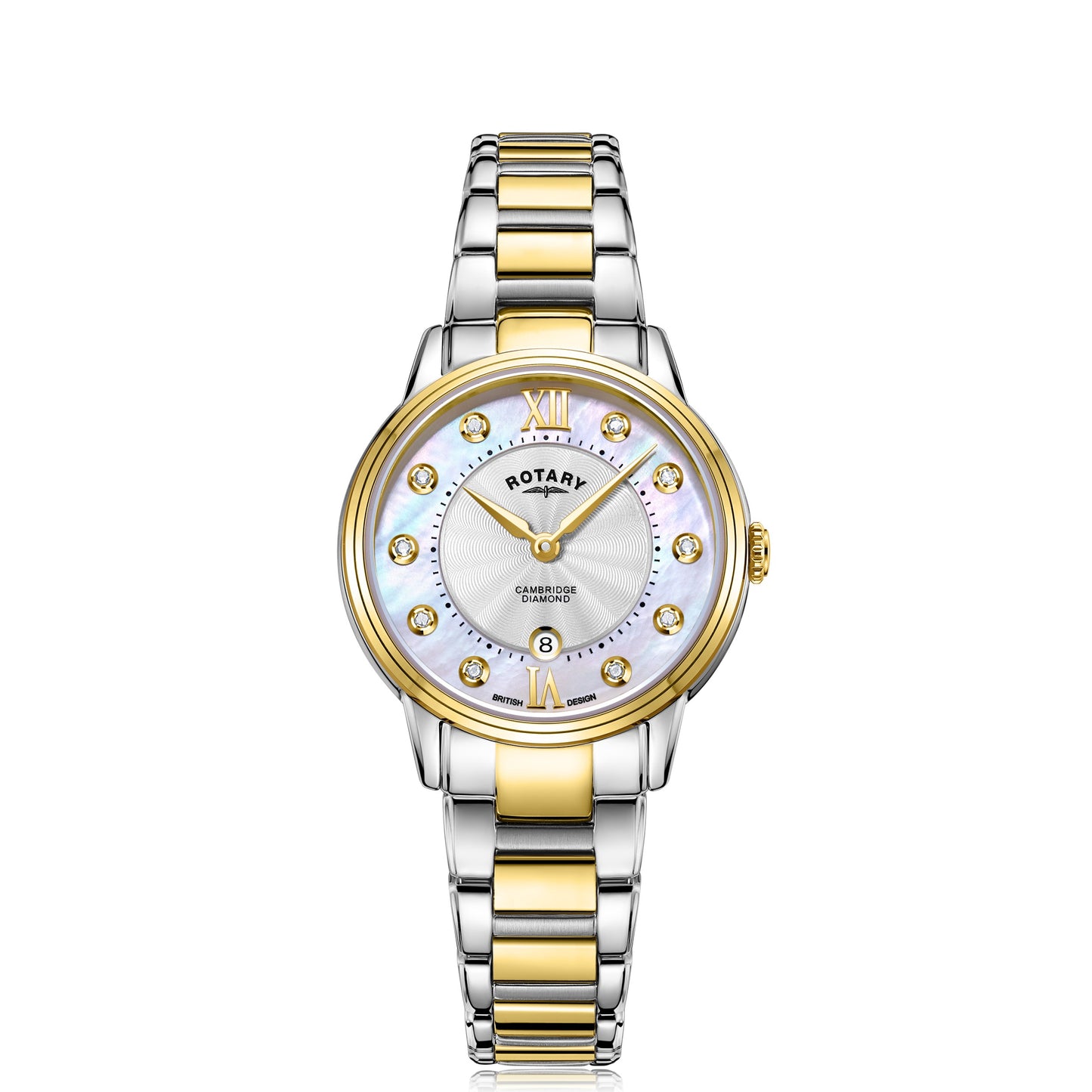 Two Tone Mother of Pearl Diamond Cambridge Watch