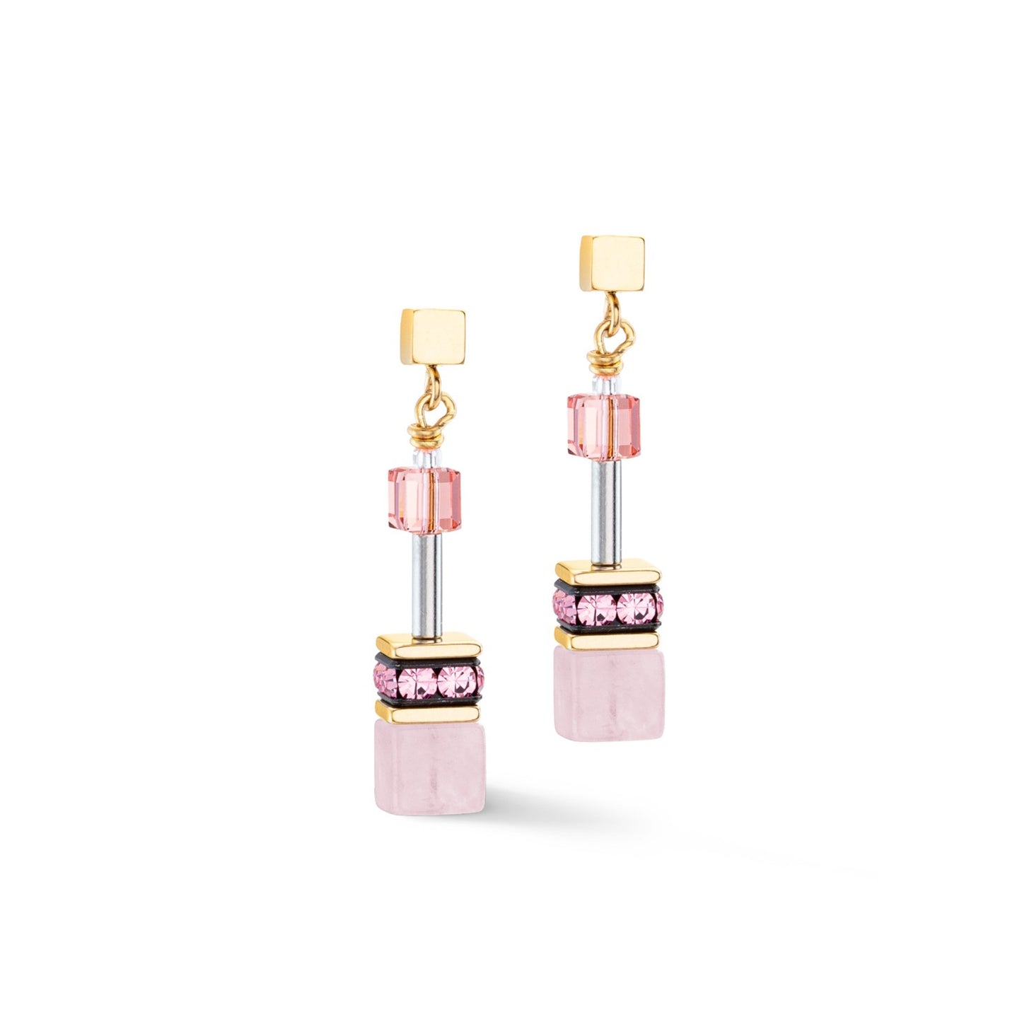 Geocube Iconic Precious earrings rose-orange
