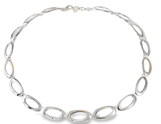 Sterling Silver Open Oval Link Chain Necklace