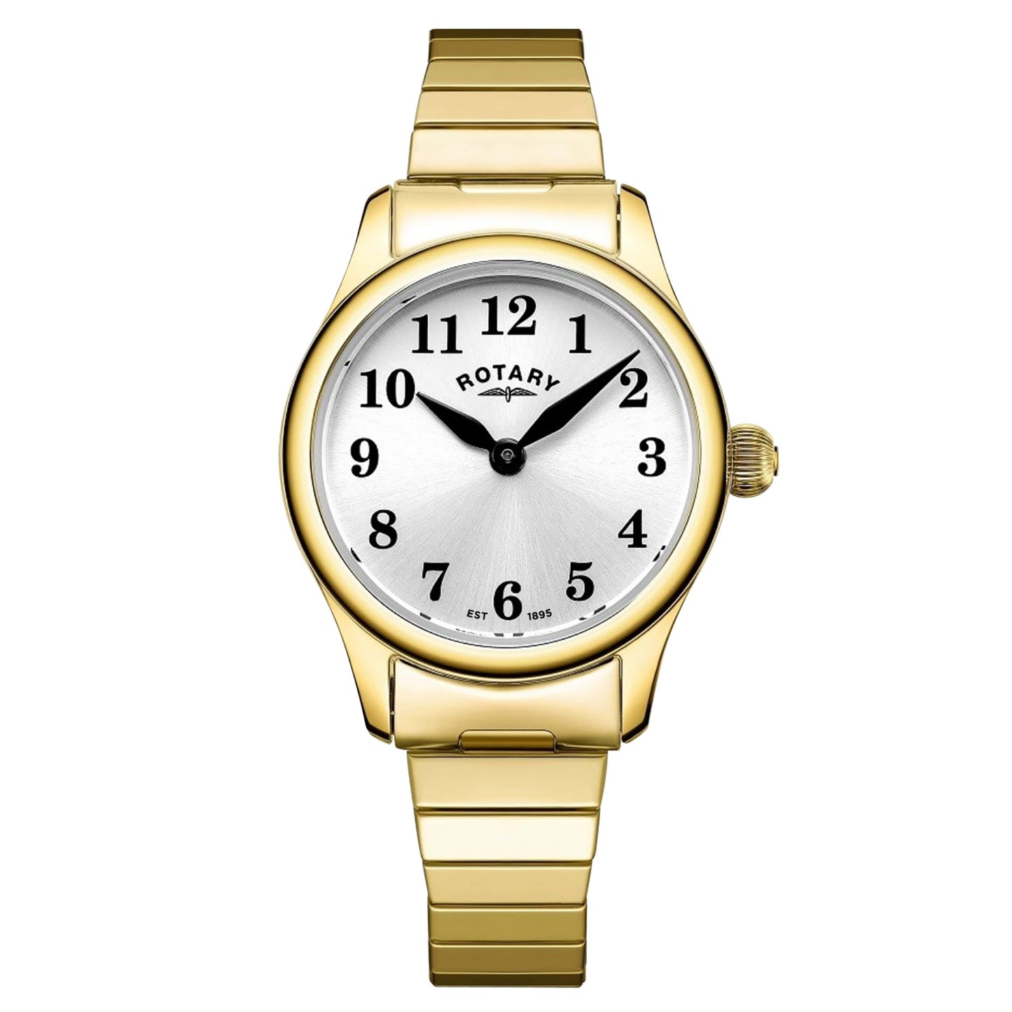 Gold Plated Elasticated Numbered Watch