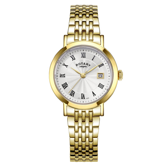 Gold Plated Roman Numeral Dial Bracelet Watch