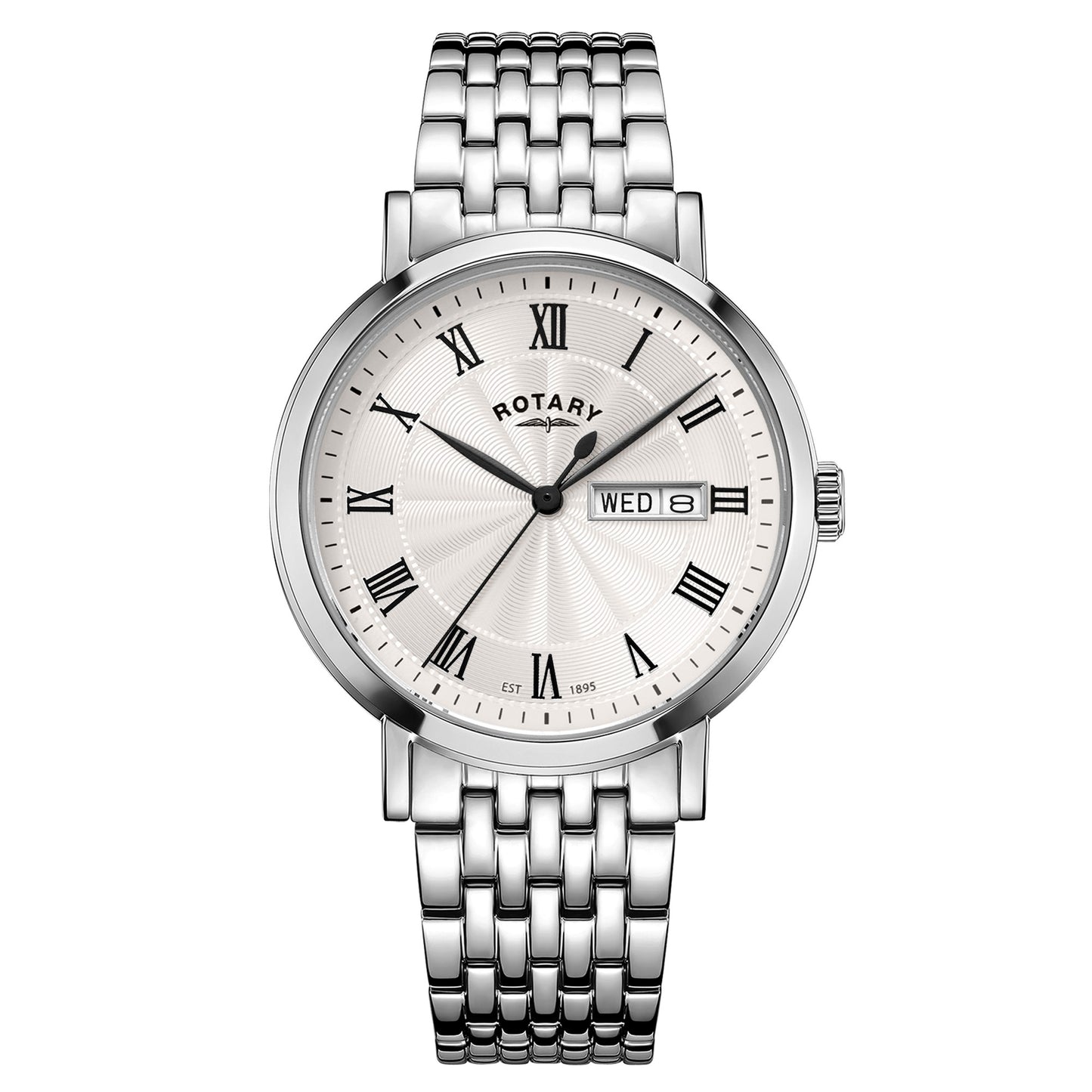 Stainless Steel White Dial Watch
