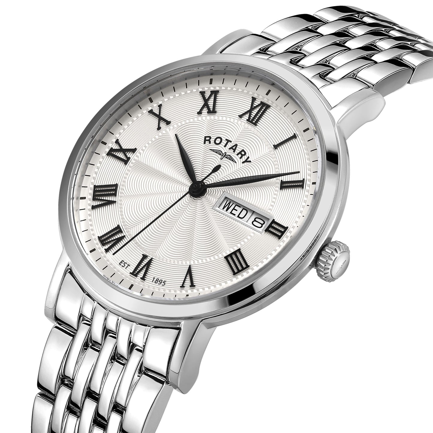 Stainless Steel White Dial Watch