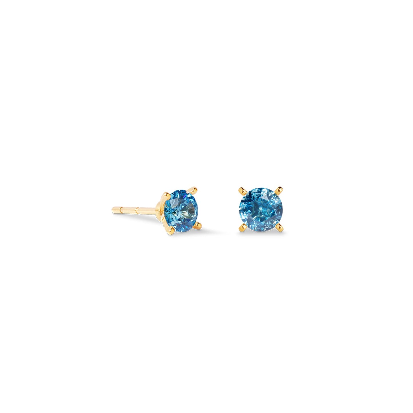 Stud earrings Glam Dot 5 mm gold-blue