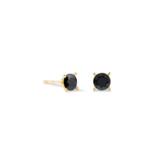 Stud earrings Glam Dot 5 mm gold-black