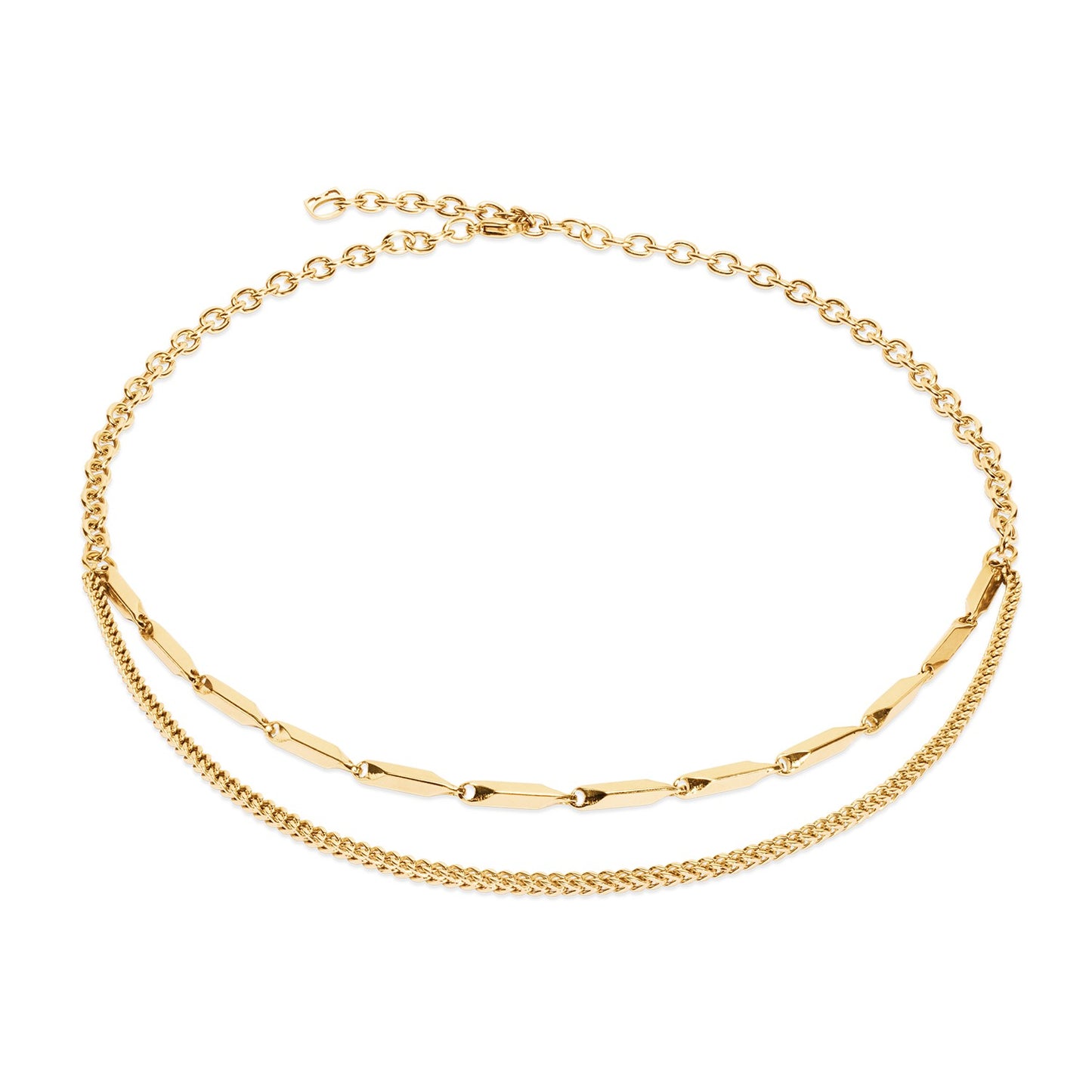 Necklace Twisted Layers gold plated