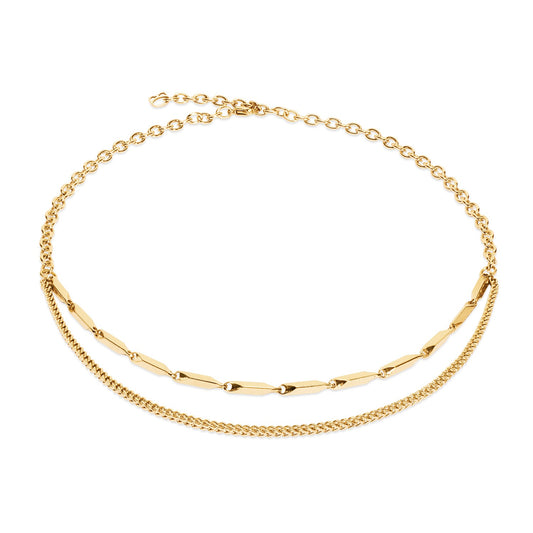 Necklace Twisted Layers gold plated