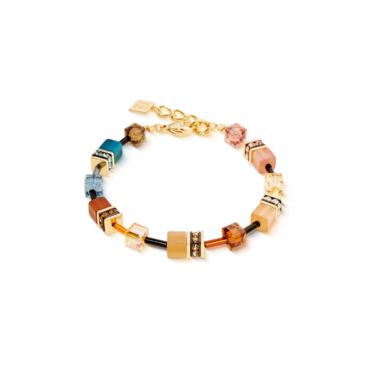 Geocube Iconic bracelet Earth Mirage gold plated