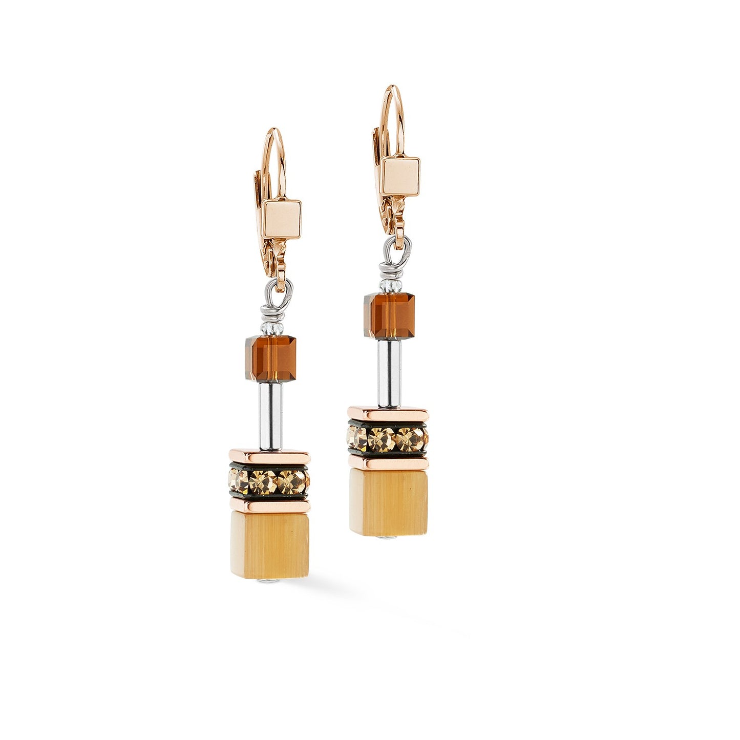 Geocube Iconic Earrings Mocha Mousse